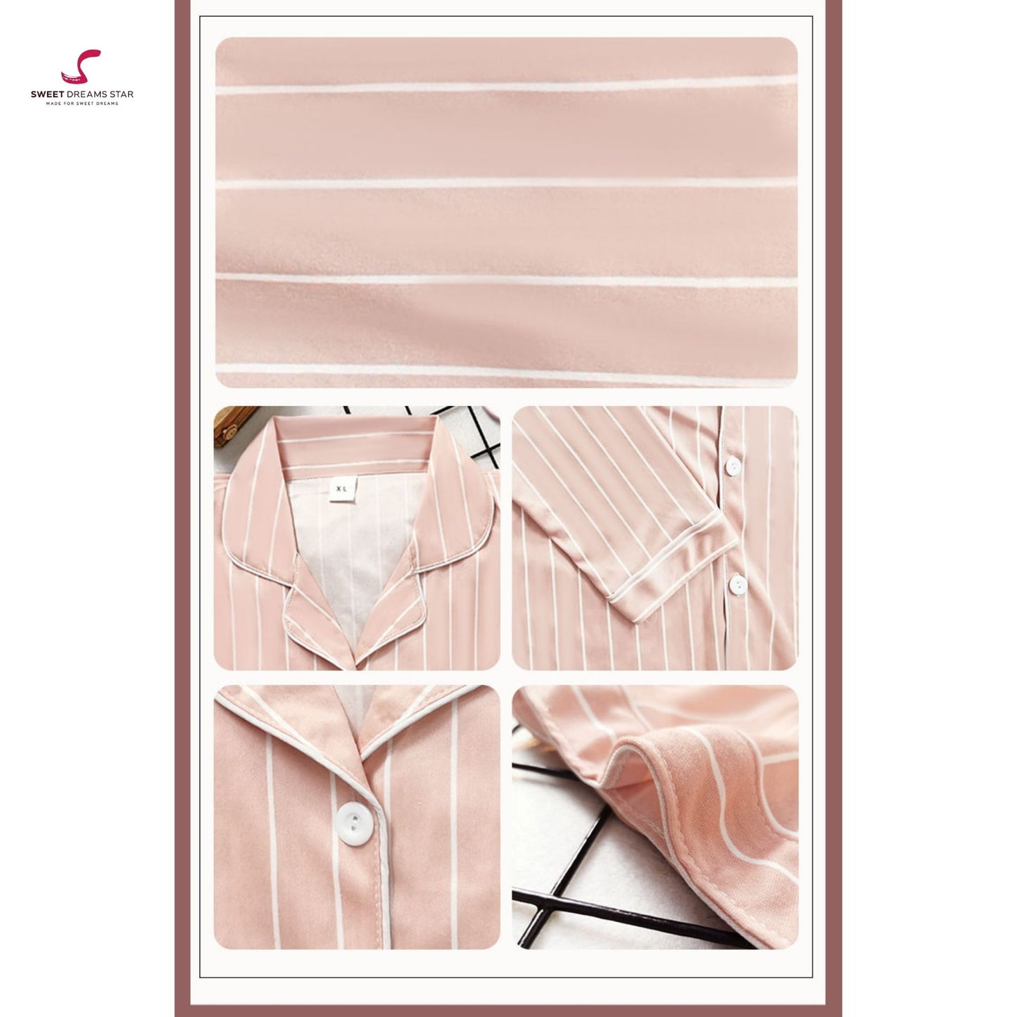 Pinstripe Full-Length Pyjama Set