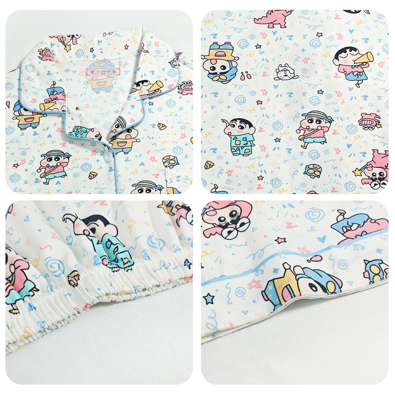 Women's Whimsical Sketch Character Pajama Set | Ultimate Comfort Wear-FREE SHIPPING