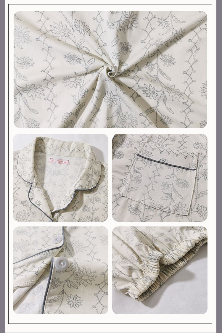 Women's Vintage Garden Floral Pajama Set | Ultimate Comfort Wear | FREE SHIPPING