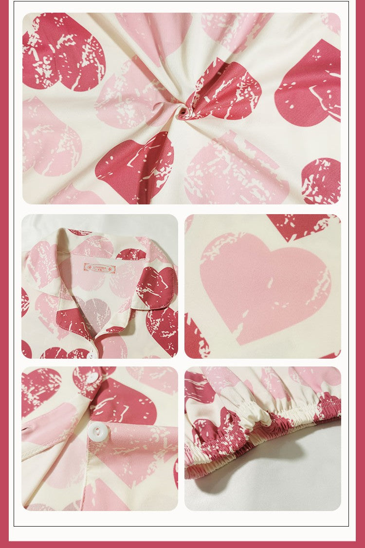 Women's Sweetheart Print Short Sleeve Pajama Set | Ultimate Comfort Wear | FREE SHIPPING
