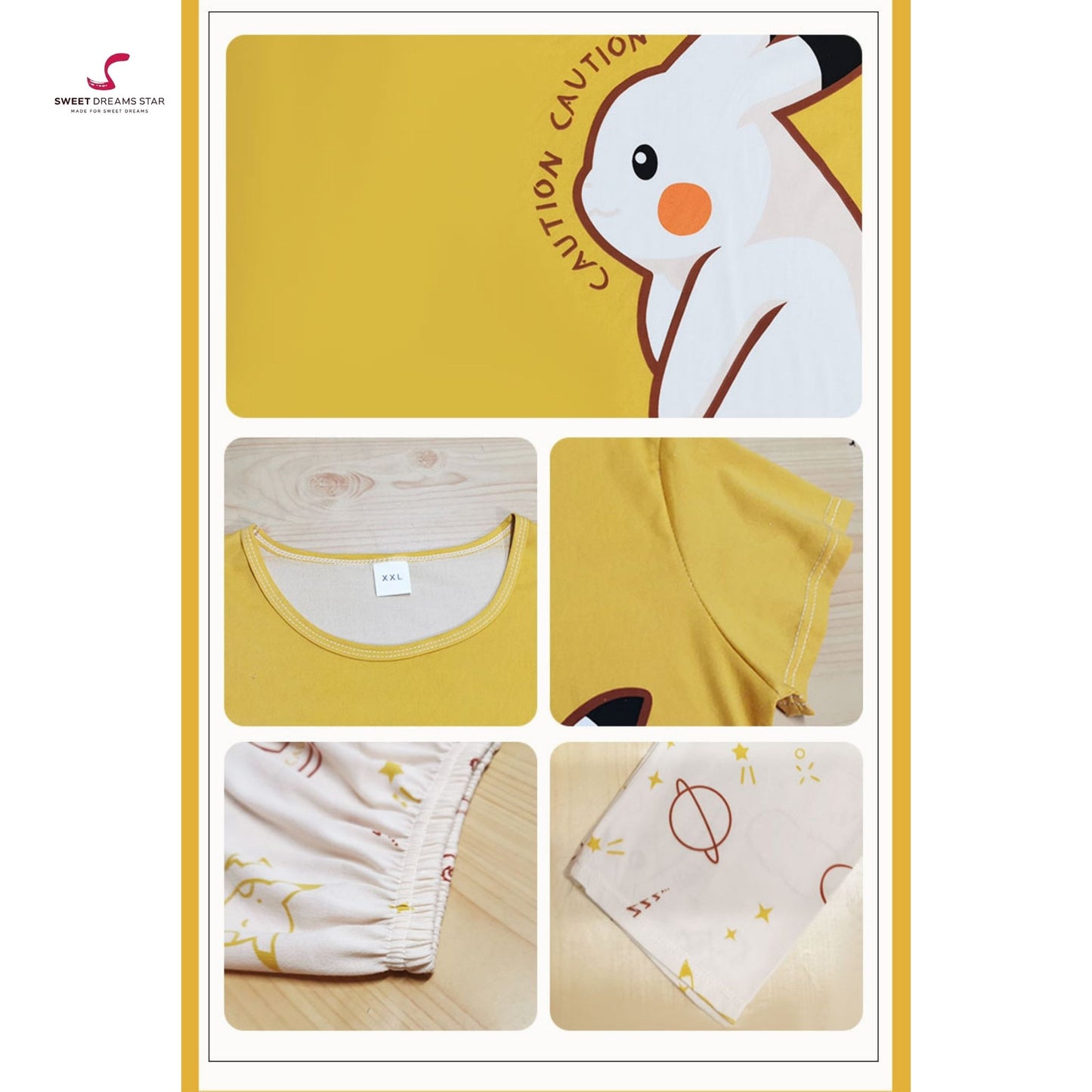 Yellow Space Bunny Women’s Pyjama Set