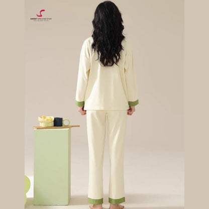 Luxury "Aloha Bear" Embroidered Full-Length Pyjama Set