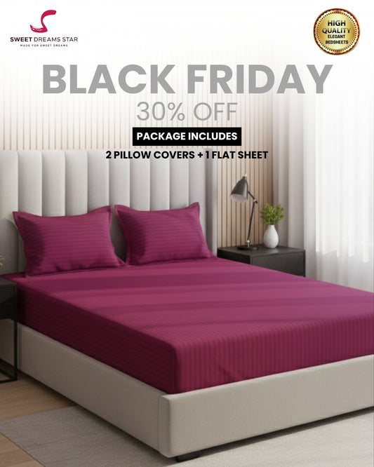 Bedsheet with 2 Pillow Covers