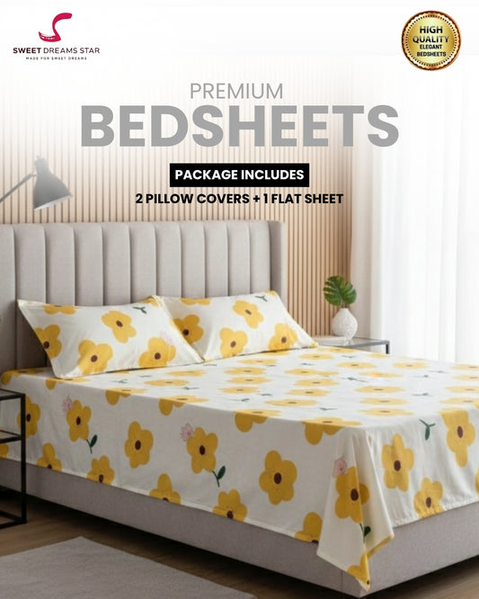 Bedsheet with 2 Pillow Covers
