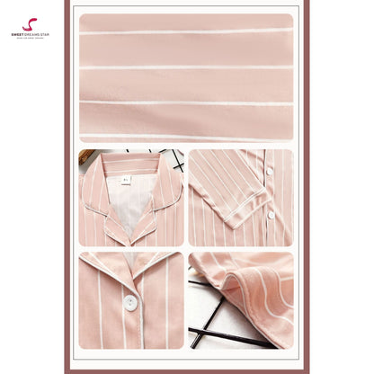 Pinstripe Full-Length Pyjama Set