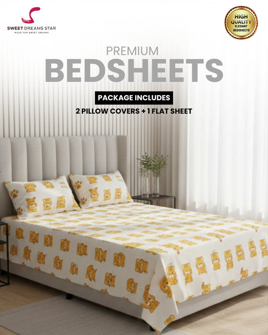 Bedsheet with 2 Pillow Covers