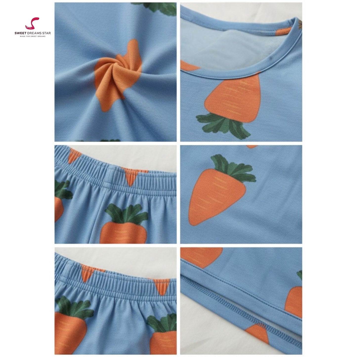 Carrot Patch Women’s Short Pyjama Set – Royal Blue