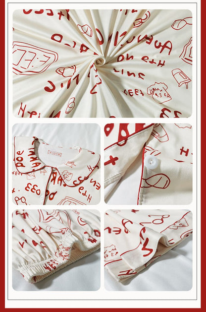 Women's Scripted Typography Pajama Set | Ultimate Comfort Wear | FREE SHIPPING