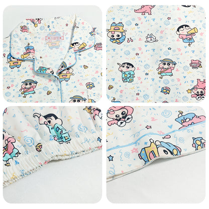 Women's Whimsical Sketch Character Pajama Set | Ultimate Comfort Wear-FREE SHIPPING