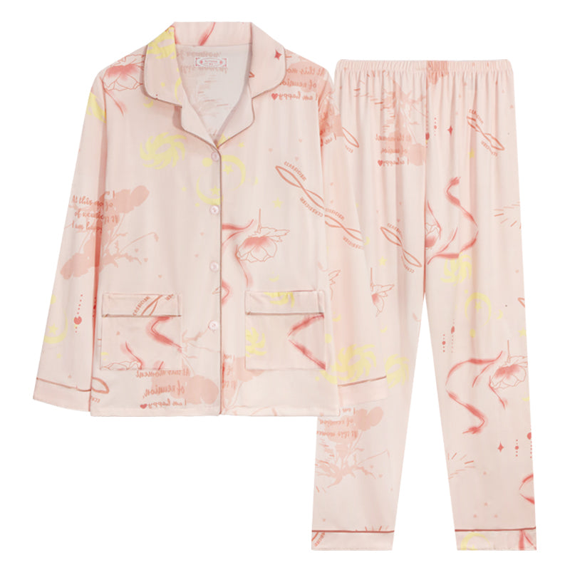 Women's Romantic Floral Ribbon Pajama Set | Ultimate Comfort Wear |  FREE SHIPPING