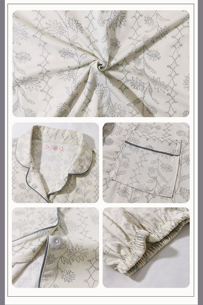 Women's Vintage Garden Floral Pajama Set | Ultimate Comfort Wear | FREE SHIPPING