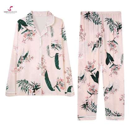 Floral Botanical Print Pyjama Set