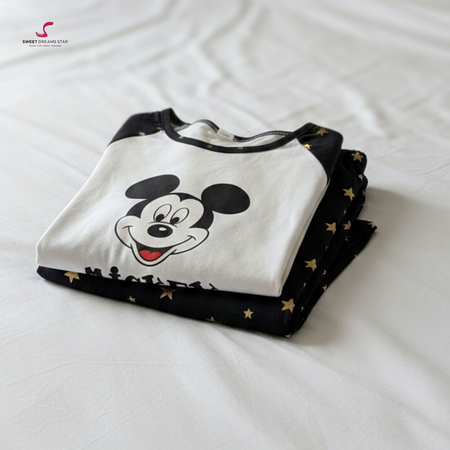 Mickey Disney Women’s Long Pyjama Set – Navy & Grey