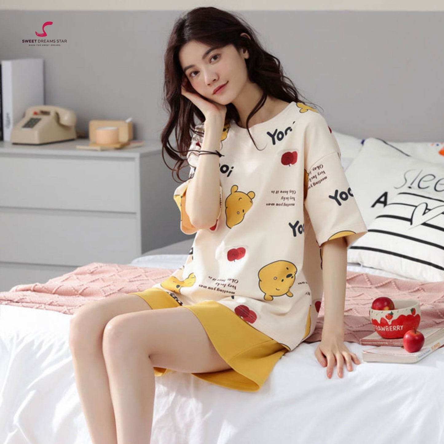 Winnie the Pooh Cherry Women’s Short Pyjama Set