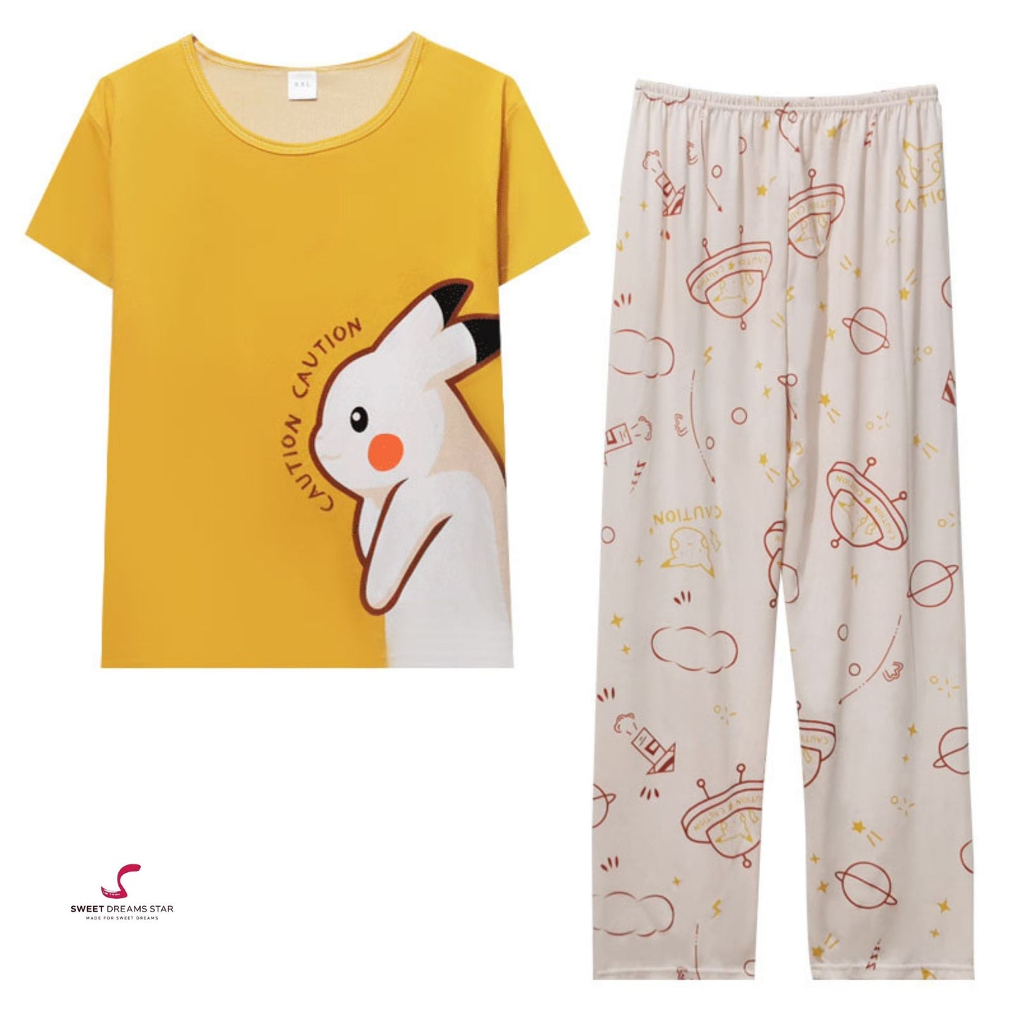 Yellow Space Bunny Women’s Pyjama Set