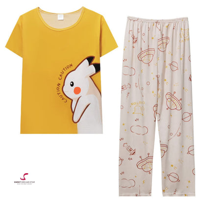 Yellow Space Bunny Women’s Pyjama Set